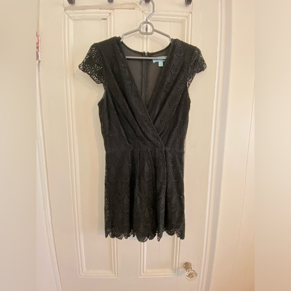 Black lace romper